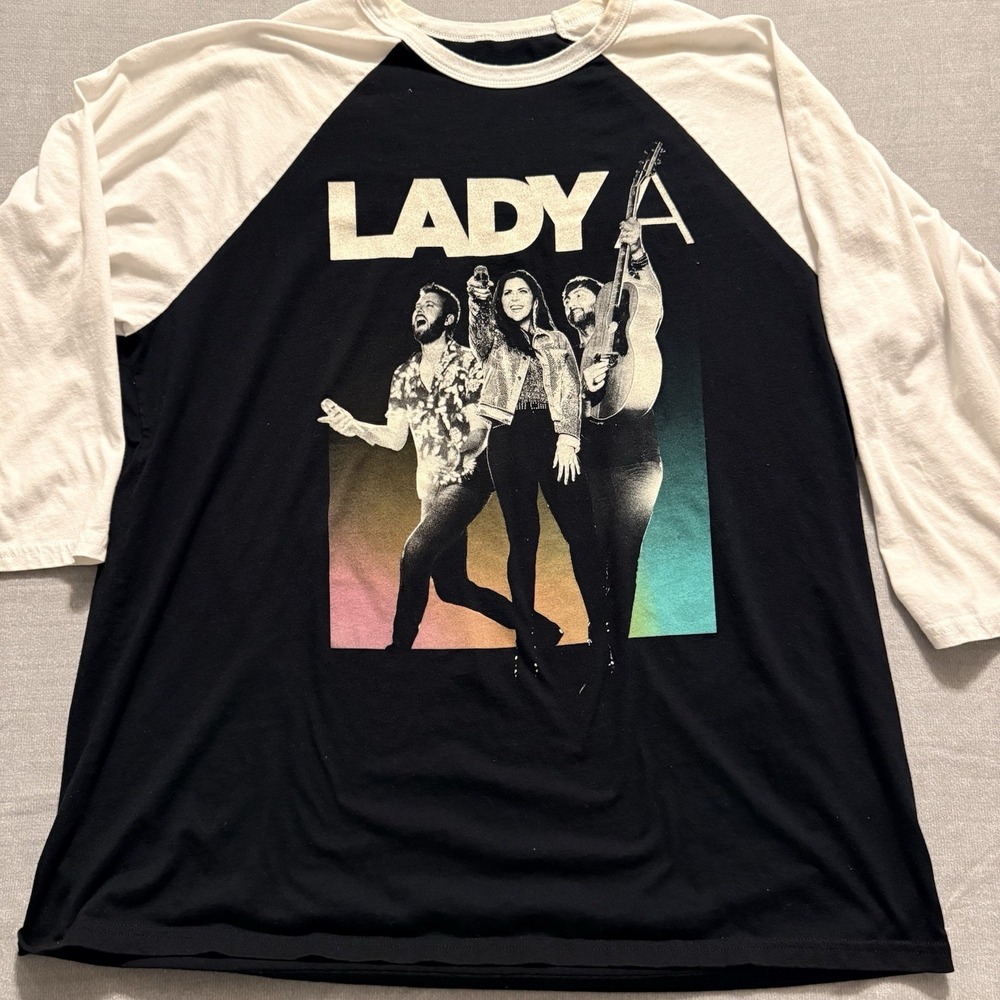 Lady A Tour Dates Raglan Band T Shirt Country Concert Graphic 2XL